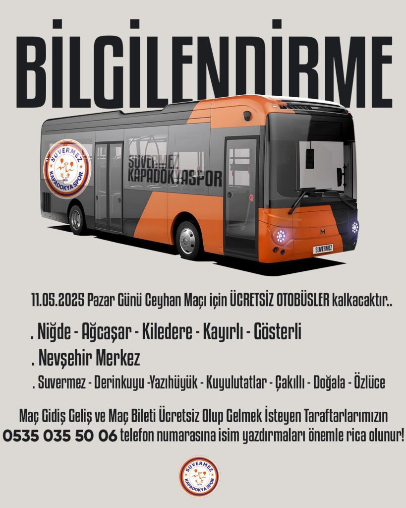 Ceyhan Maçına Otobüs Gidecek mi?